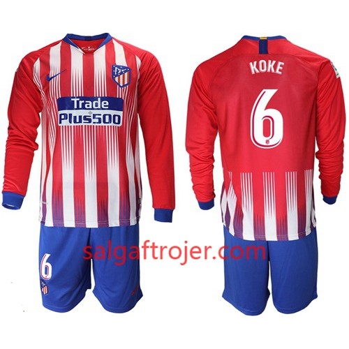Atlético Madrid Fodboldtrøjer Koke 6 Børn Hjemmebanesæt 2018/19 Langærmet Atlético Madrid Fodboldtrøjer Koke 6 Børn Hjemmebanesæt 2018/19 Langærmet